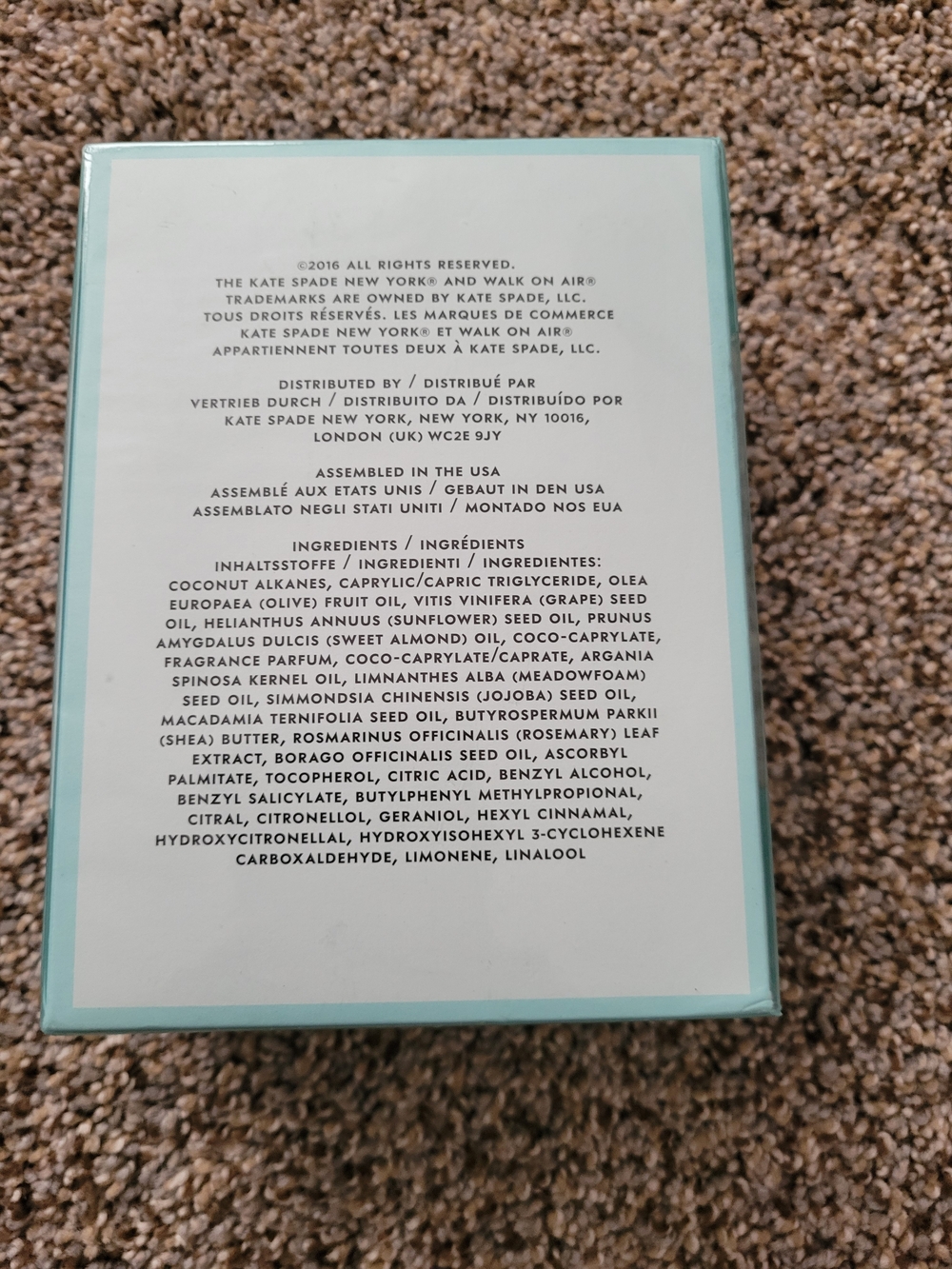 kate spade Walk on Air Dry Body Oil Spray - White & Light Aqua - Picture 2 of 2